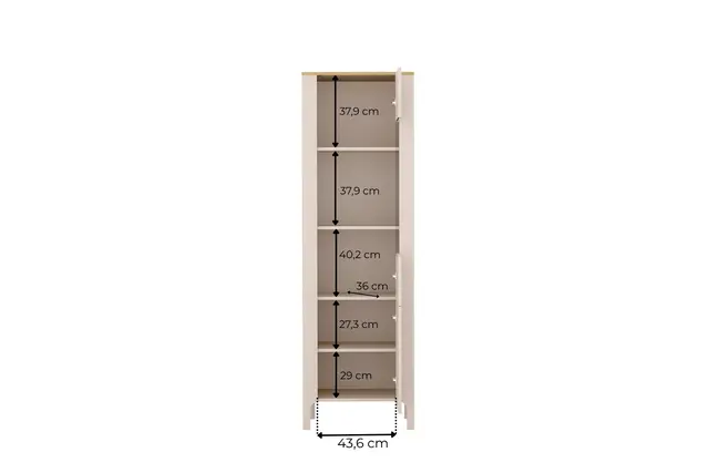 Witryna Marbella 60 cm kaszmir / dąb vicenza — zdjęcie 7