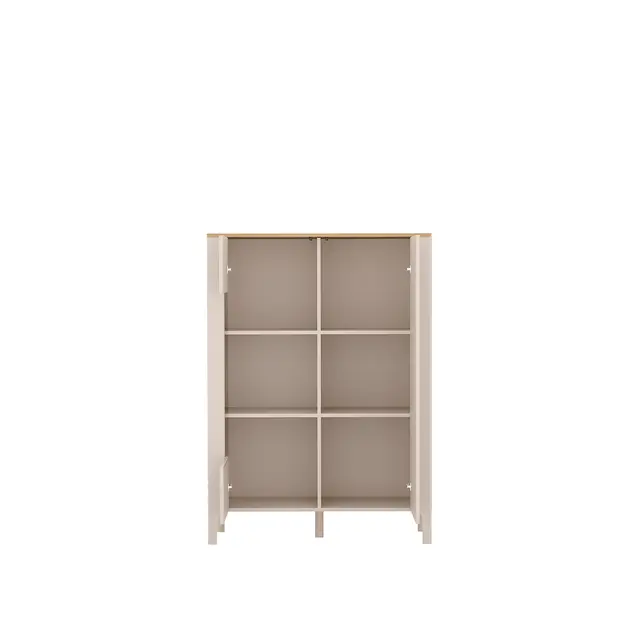 Witryna Marbella 103 cm kaszmir / dąb vicenza — zbliżenie