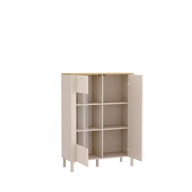 Witryna Marbella 103 cm kaszmir / dąb vicenza — widok z góry