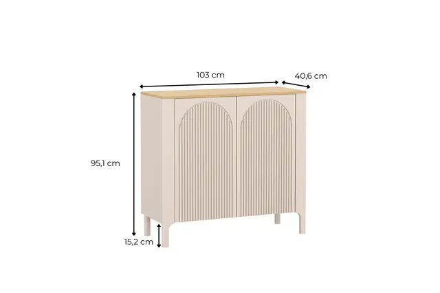 Komoda Marbella 103 cm kaszmir / dąb vicenza — zdjęcie 7