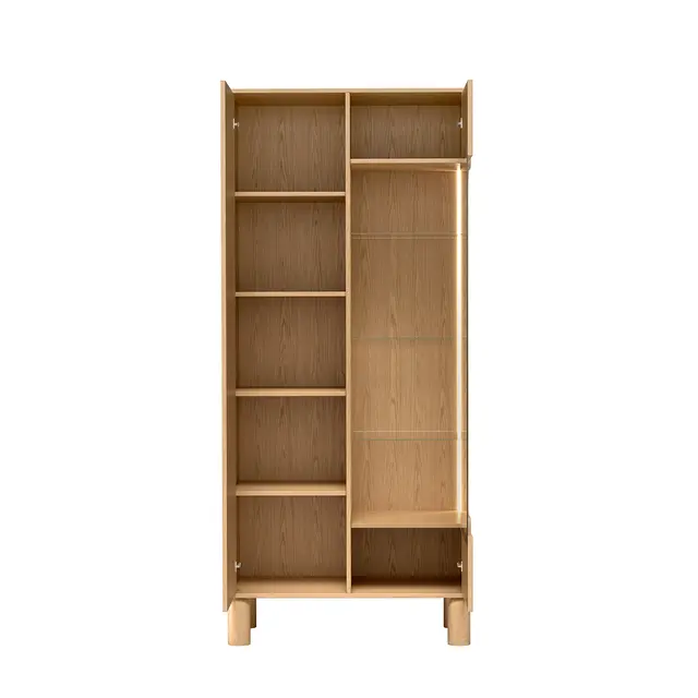 Witryna wysoka Sanden 89 cm dąb bookmatch — zdjęcie 9