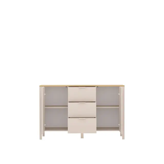 Komoda Marbella 153 cm kaszmir / dąb vicenza — zbliżenie