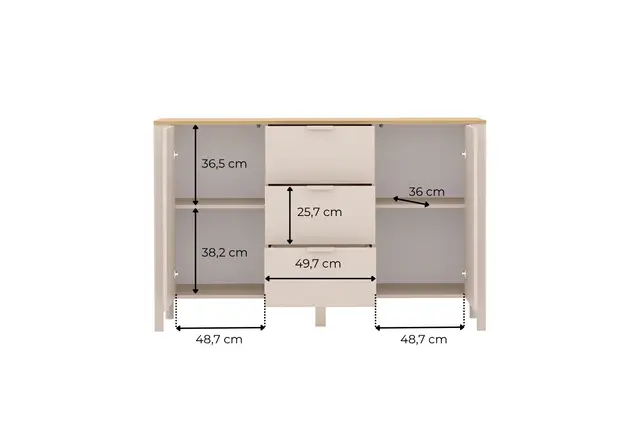 Komoda Marbella 153 cm kaszmir / dąb vicenza — zdjęcie 7