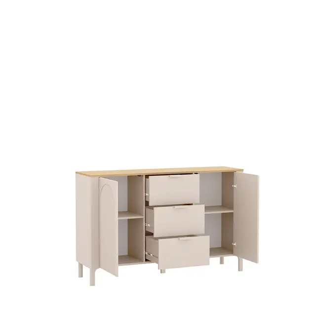 Komoda Marbella 153 cm kaszmir / dąb vicenza — widok z góry