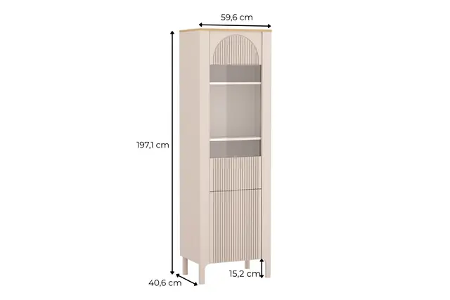 Witryna Marbella 60 cm kaszmir / dąb vicenza — zdjęcie 8