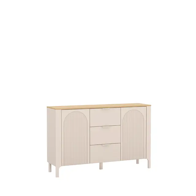 Komoda Marbella 153 cm kaszmir / dąb vicenza — widok z tyłu