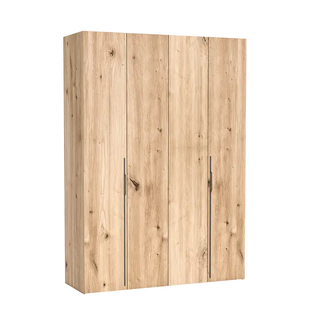 Szafa Bari 170 cm dąb artisan z drzwiami składanymi — widok z przodu