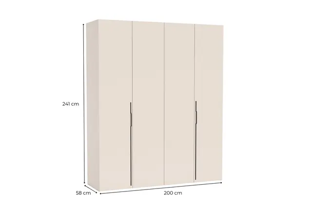 Szafa Bari 200 cm dąb artisan z drzwiami składanymi — zdjęcie 8