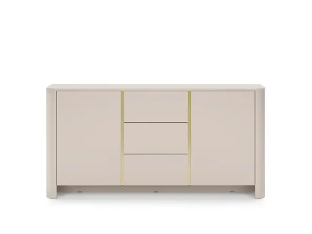 Komoda Sorento 168 cm z szufladami, cashmere gold — widok z przodu