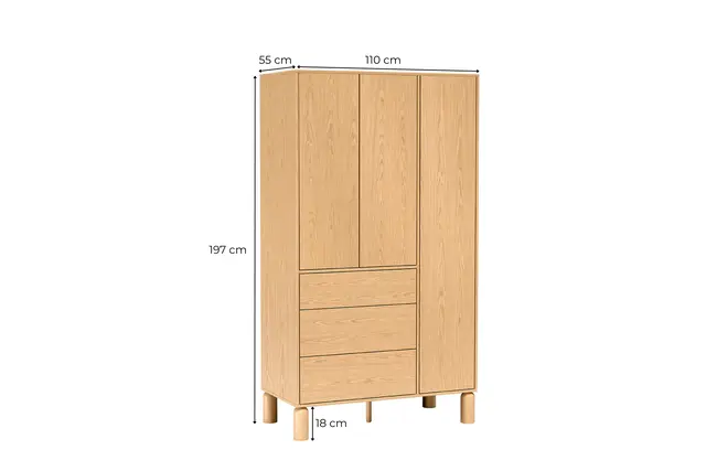 Szafa Sanden 110 cm dąb bookmatch — zdjęcie 8
