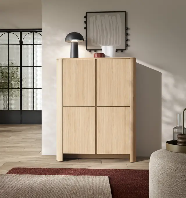 Komoda czterodrzwiowa Sorento 103 cm  dąb vicenza — aranżacja