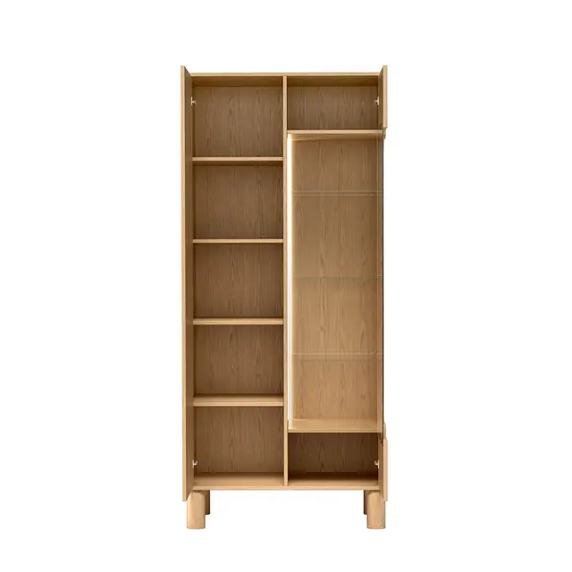 Witryna wysoka Sanden 89 cm dąb bookmatch — zdjęcie 10
