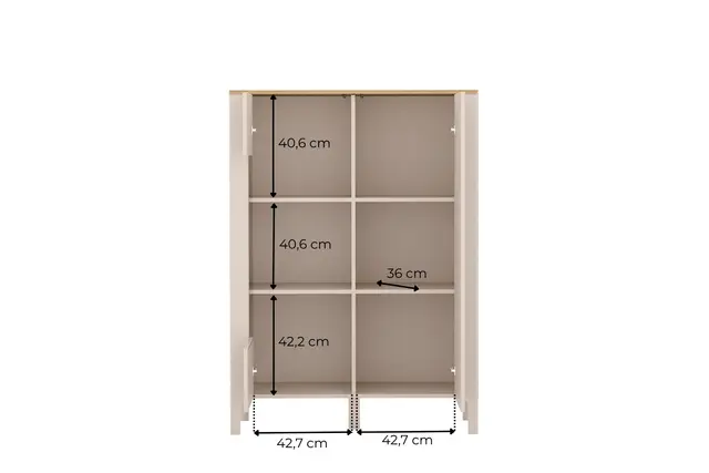 Witryna Marbella 103 cm kaszmir / dąb vicenza — zdjęcie 7