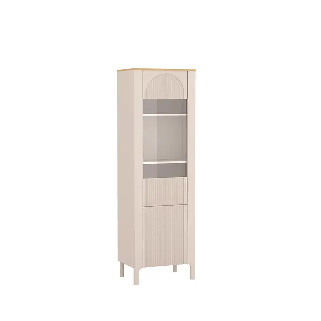 Witryna Marbella 60 cm kaszmir / dąb vicenza — widok z tyłu