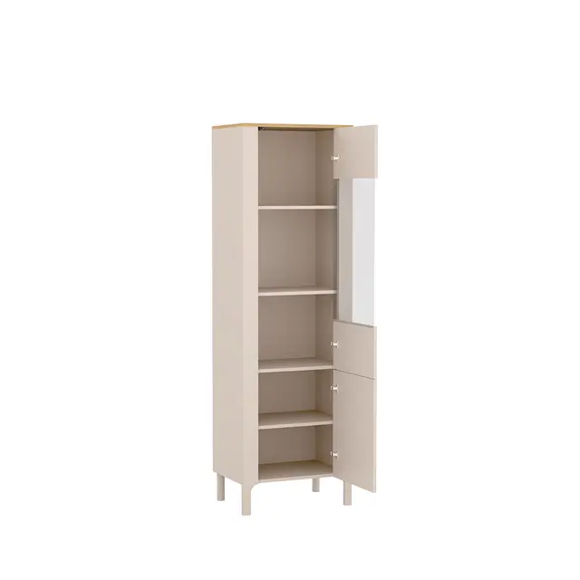 Witryna Marbella 60 cm kaszmir / dąb vicenza — widok z góry