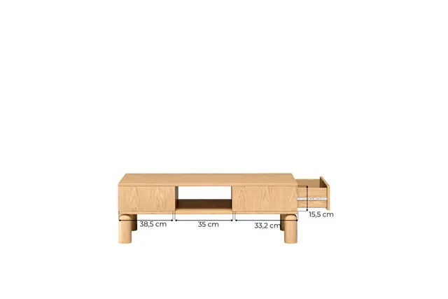 Stolik kawowy Sanden 110 cm dąb bookmatch — zdjęcie 8