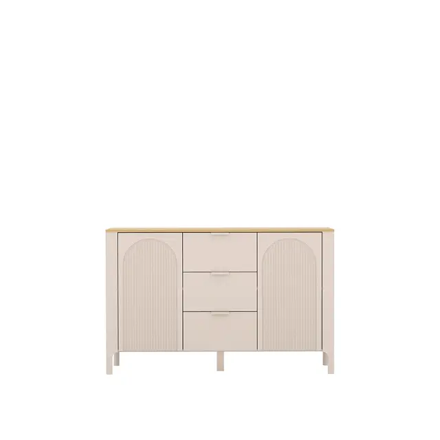 Komoda Marbella 153 cm kaszmir / dąb vicenza — widok z przodu