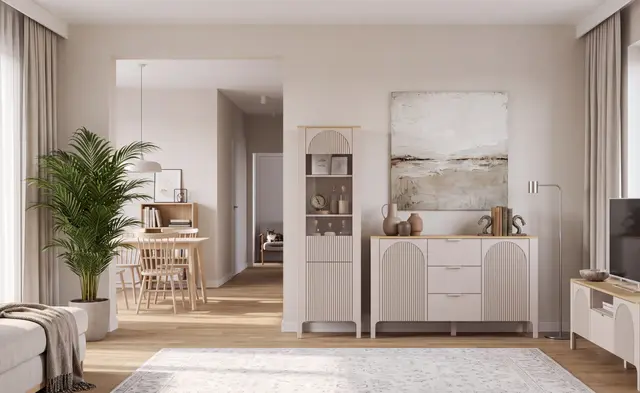 Witryna Marbella 60 cm kaszmir / dąb vicenza — detal